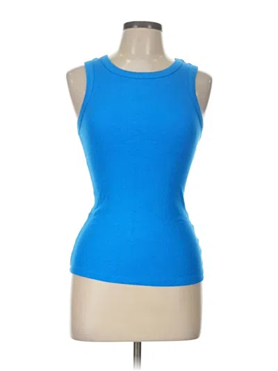 Pre-owned Unbranded Tank Top Blue Strapless Neckline Tops
