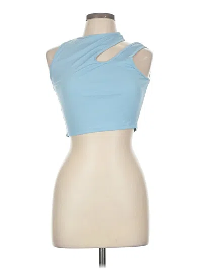 Pre-owned Unbranded Tank Top Blue Strapless Neckline Tops
