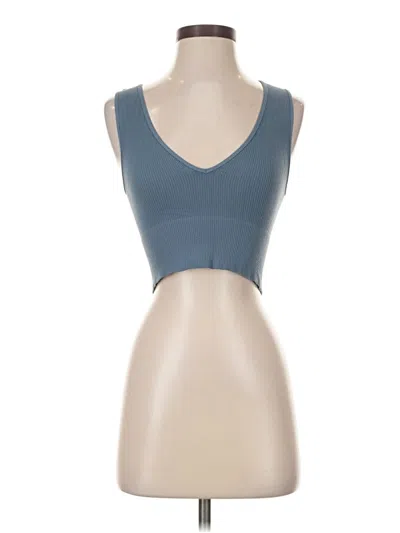 Pre-owned Unbranded Tank Top Blue Strapless Neckline Tops