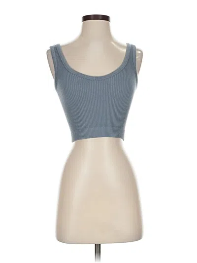 Pre-owned Unbranded Tank Top Blue Strapless Neckline Tops