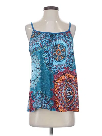 Pre-owned Unbranded Tank Top Blue Strapless Neckline Tops