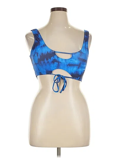 Pre-owned Unbranded Tank Top Blue Strapless Neckline Tops