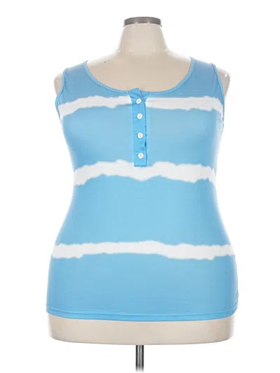 Pre-owned Unbranded Tank Top Blue Strapless Neckline Tops
