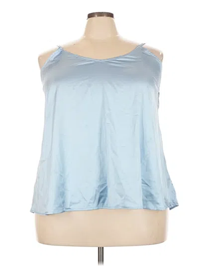 Pre-owned Unbranded Tank Top Blue Strapless Neckline Tops