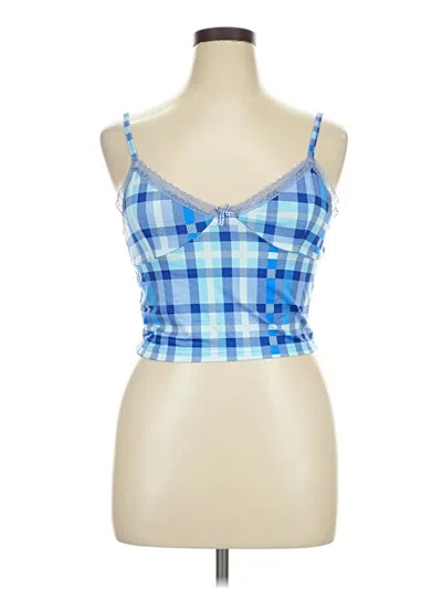 Pre-owned Unbranded Tank Top Blue Sweetheart Neckline Tops