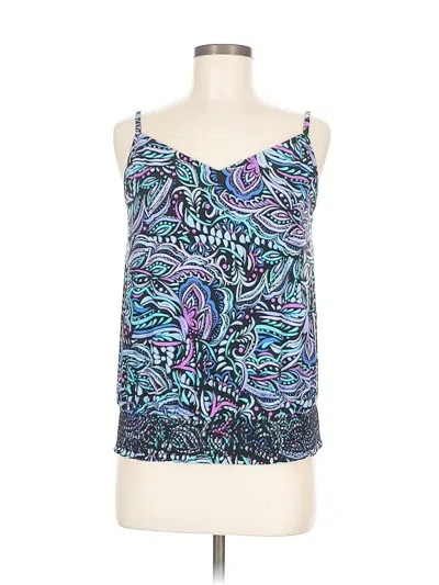 Pre-owned Unbranded Tank Top Blue V Neck Tops