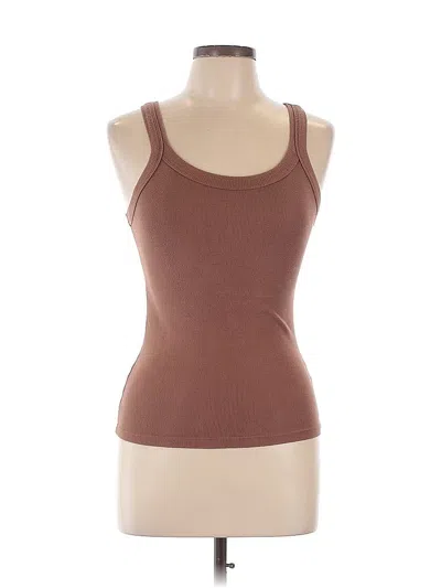Pre-owned Unbranded Tank Top Brown Halter Neckline Tops