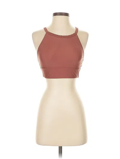 Pre-owned Unbranded Tank Top Brown Halter Neckline Tops