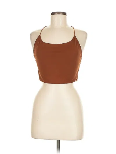 Pre-owned Unbranded Tank Top Brown Halter Neckline Tops