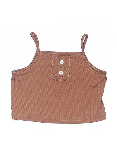 Pre-owned Unbranded Kids' Tank Top Brown Halter Neckline Tops