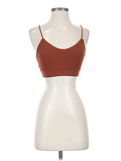 Pre-owned Unbranded Tank Top Brown Halter Neckline Tops