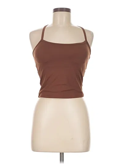Pre-owned Unbranded Tank Top Brown Halter Neckline Tops