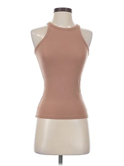 Pre-owned Unbranded Tank Top Brown Halter Neckline Tops