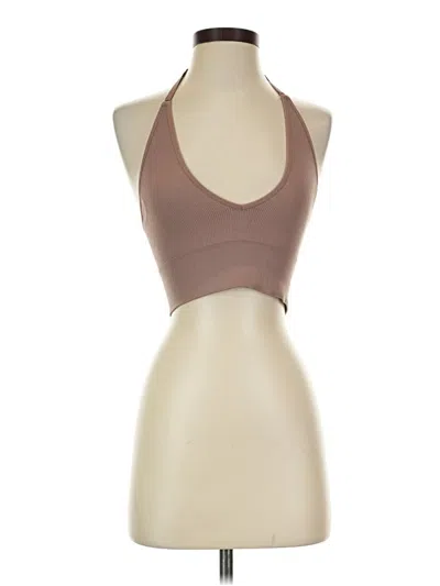 Pre-owned Unbranded Tank Top Brown Halter Neckline Tops