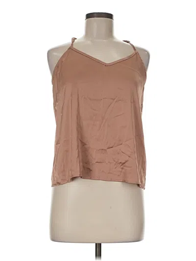 Pre-owned Unbranded Tank Top Brown Halter Neckline Tops