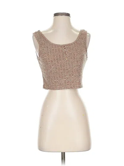 Pre-owned Unbranded Tank Top Brown Strapless Neckline Tops