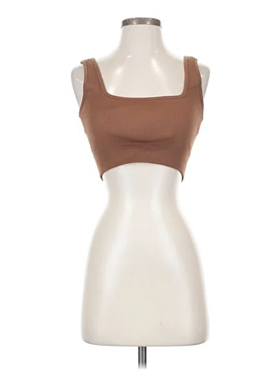 Pre-owned Unbranded Tank Top Brown Strapless Neckline Tops