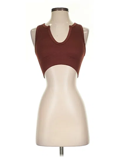 Pre-owned Unbranded Tank Top Brown Strapless Neckline Tops