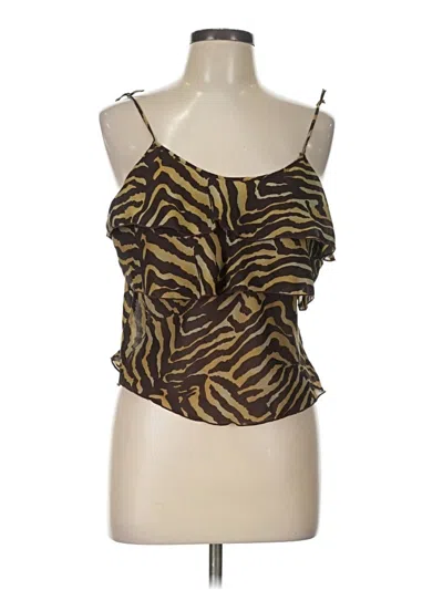 Pre-owned Unbranded Tank Top Brown Strapless Neckline Tops