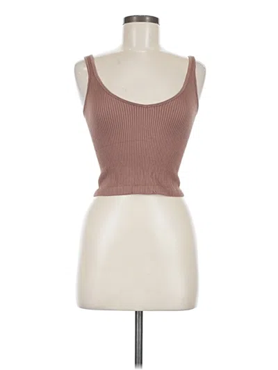 Pre-owned Unbranded Tank Top Brown Strapless Neckline Tops