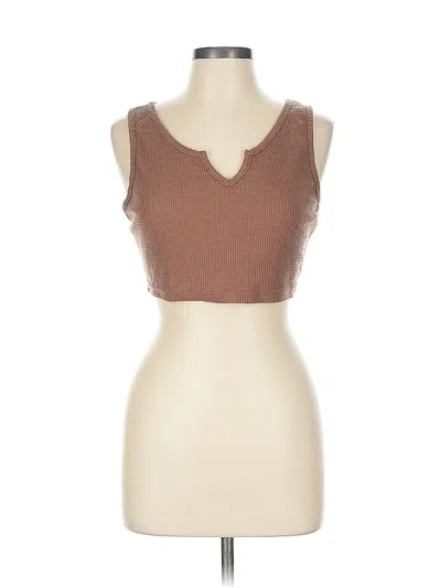 Pre-owned Unbranded Tank Top Brown Sweetheart Neckline Tops