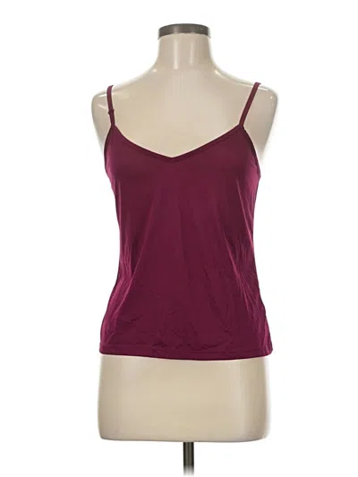 Pre-owned Unbranded Tank Top Burgundy Halter Neckline Tops