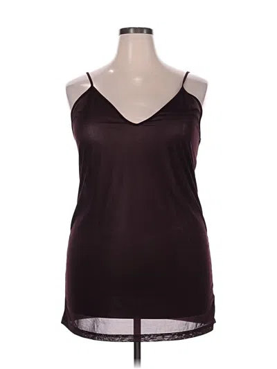 Pre-owned Unbranded Tank Top Burgundy Halter Neckline Tops