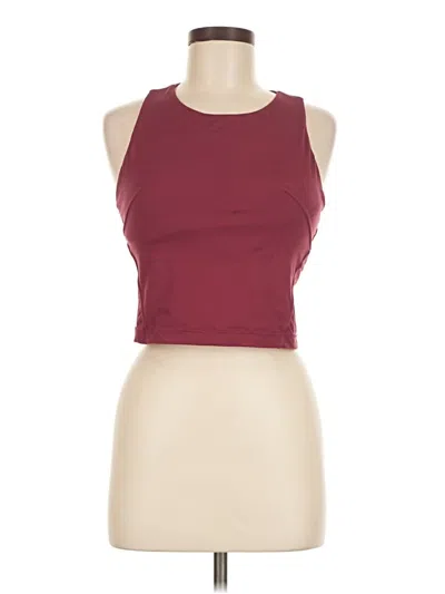 Pre-owned Unbranded Tank Top Burgundy Halter Neckline Tops