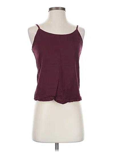 Pre-owned Unbranded Tank Top Burgundy Halter Neckline Tops