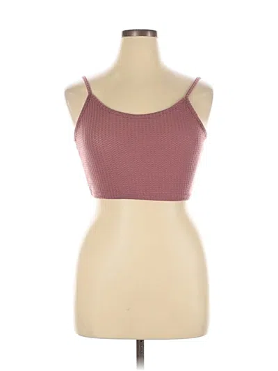 Pre-owned Unbranded Tank Top Burgundy Strapless Neckline Tops