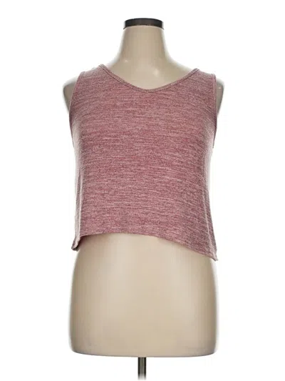 Pre-owned Unbranded Tank Top Burgundy Strapless Neckline Tops