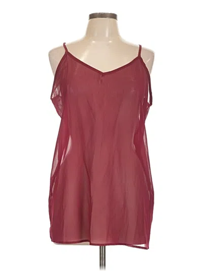Pre-owned Unbranded Tank Top Burgundy Strapless Neckline Tops