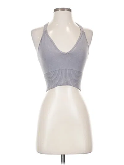 Pre-owned Unbranded Tank Top Gray Halter Neckline Tops