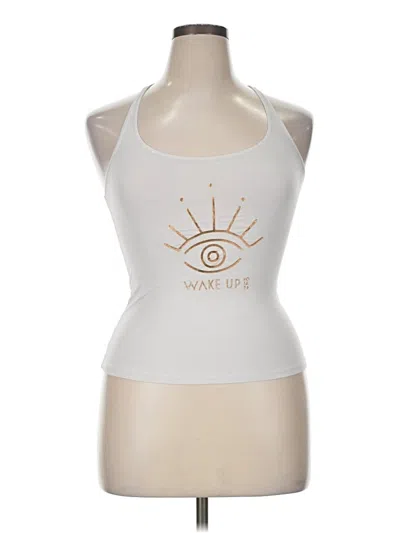 Pre-owned Unbranded Tank Top Gray Halter Neckline Tops