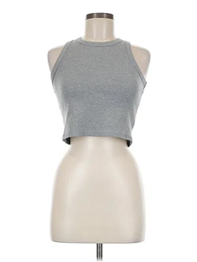 Pre-owned Unbranded Tank Top Gray Halter Neckline Tops