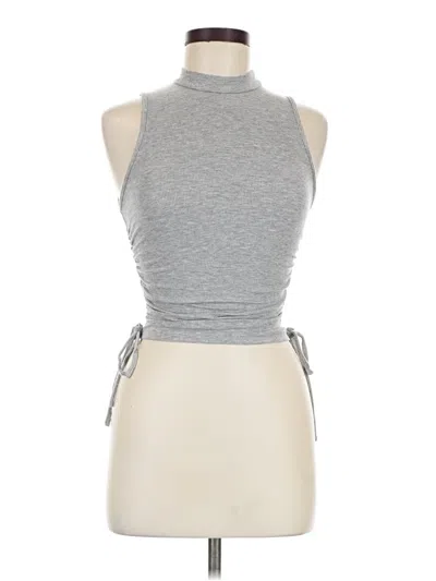 Pre-owned Unbranded Tank Top Gray Halter Neckline Tops