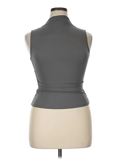 Pre-owned Unbranded Tank Top Gray Halter Neckline Tops