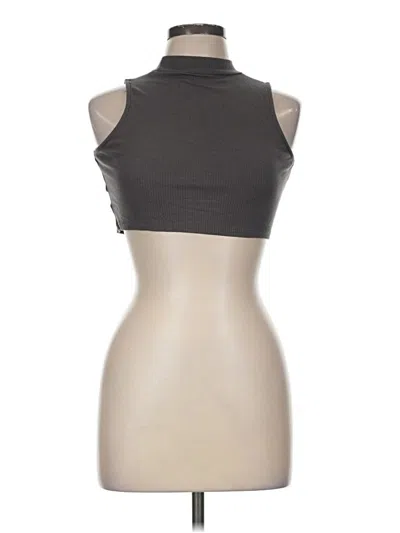 Pre-owned Unbranded Tank Top Gray Halter Neckline Tops