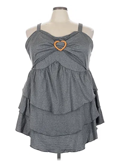 Pre-owned Unbranded Tank Top Gray Strapless Neckline Tops