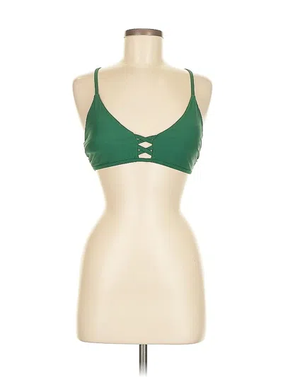Pre-owned Unbranded Tank Top Green Halter Neckline Tops