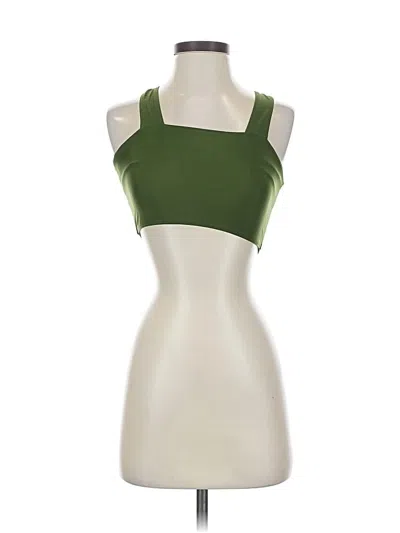 Pre-owned Unbranded Tank Top Green Halter Neckline Tops