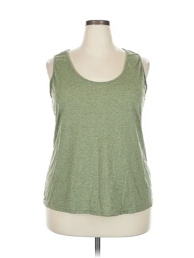 Pre-owned Unbranded Tank Top Green Halter Neckline Tops