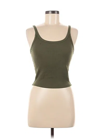 Pre-owned Unbranded Tank Top Green Halter Neckline Tops