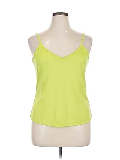 Pre-owned Unbranded Tank Top Green Halter Neckline Tops