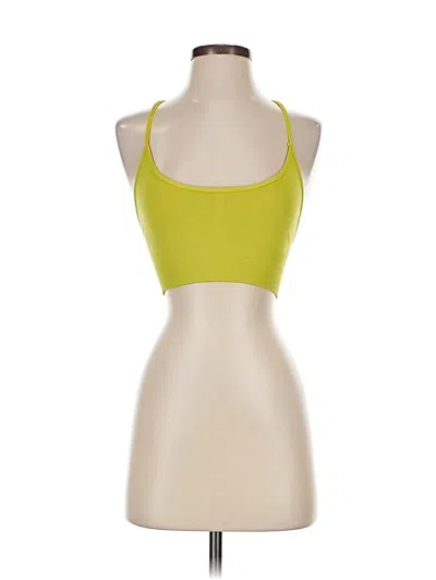 Pre-owned Unbranded Tank Top Green Halter Neckline Tops