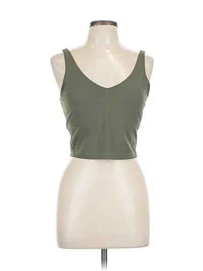 Pre-owned Unbranded Tank Top Green Halter Neckline Tops