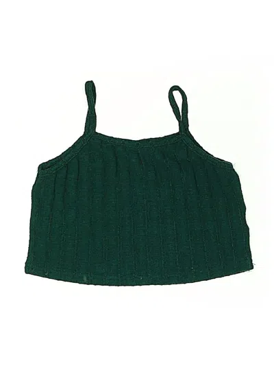 Pre-owned Unbranded Kids' Tank Top Green Halter Neckline Tops