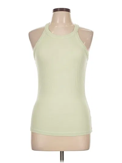 Pre-owned Unbranded Tank Top Green Halter Neckline Tops