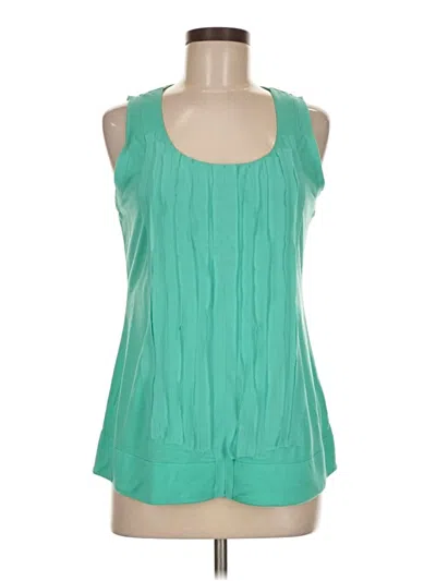 Pre-owned Unbranded Tank Top Green Halter Neckline Tops