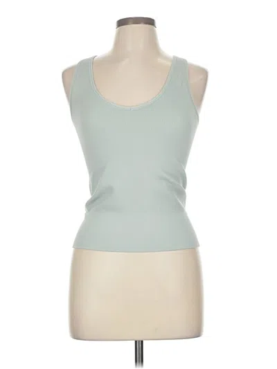 Pre-owned Unbranded Tank Top Green Halter Neckline Tops